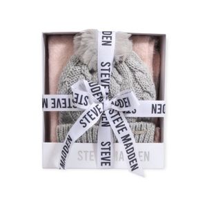 Steve Madden Fringe Scarf and Beanie Set